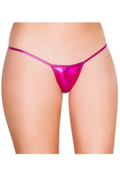 Roma Dancewear Metallic Pink 'Y' Back Micro Thong Bikini Bottom