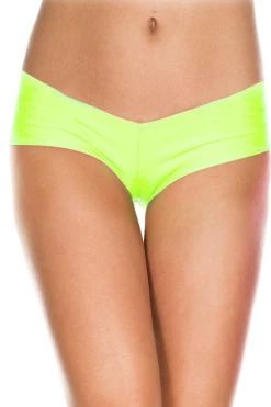Music Legs Micro Mini Booty Shorts - Neon Green