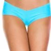 Music Legs Micro Mini Booty Shorts - Turquoise