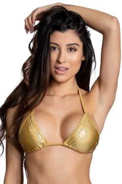 Midnight Ballerina Dancewear Gold Twinkle Tri Top