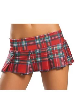 Roma Pleated School Girl Skirt - Red