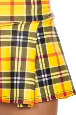 Roma Pleated School Girl Skirt - Yellow School Girl Outfits
