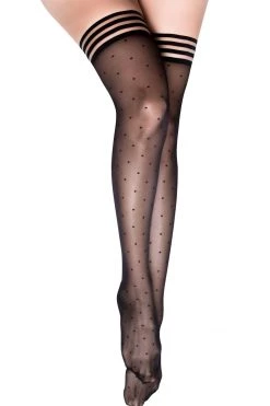 Kixies Hosiery Polka Dot Sheer Luxury Stockings