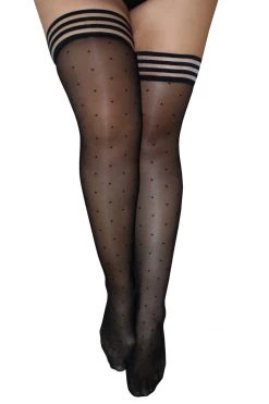 Kixies Hosiery Polka Dot Sheer Luxury Stockings