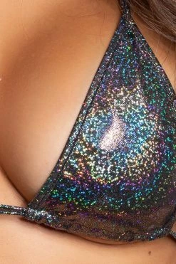Midnight Ballerina Silver Twinkle Micro Triangle Top