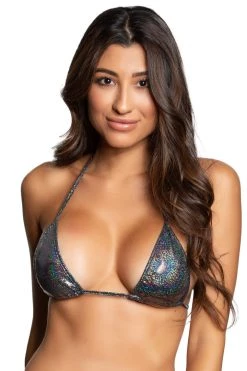 Midnight Ballerina Silver Twinkle Micro Triangle Top