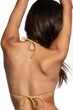 Midnight Ballerina Gold Twinkle Micro Triangle Top