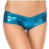 Music Legs Micro Metallic Booty Shorts - Blue Dancewear