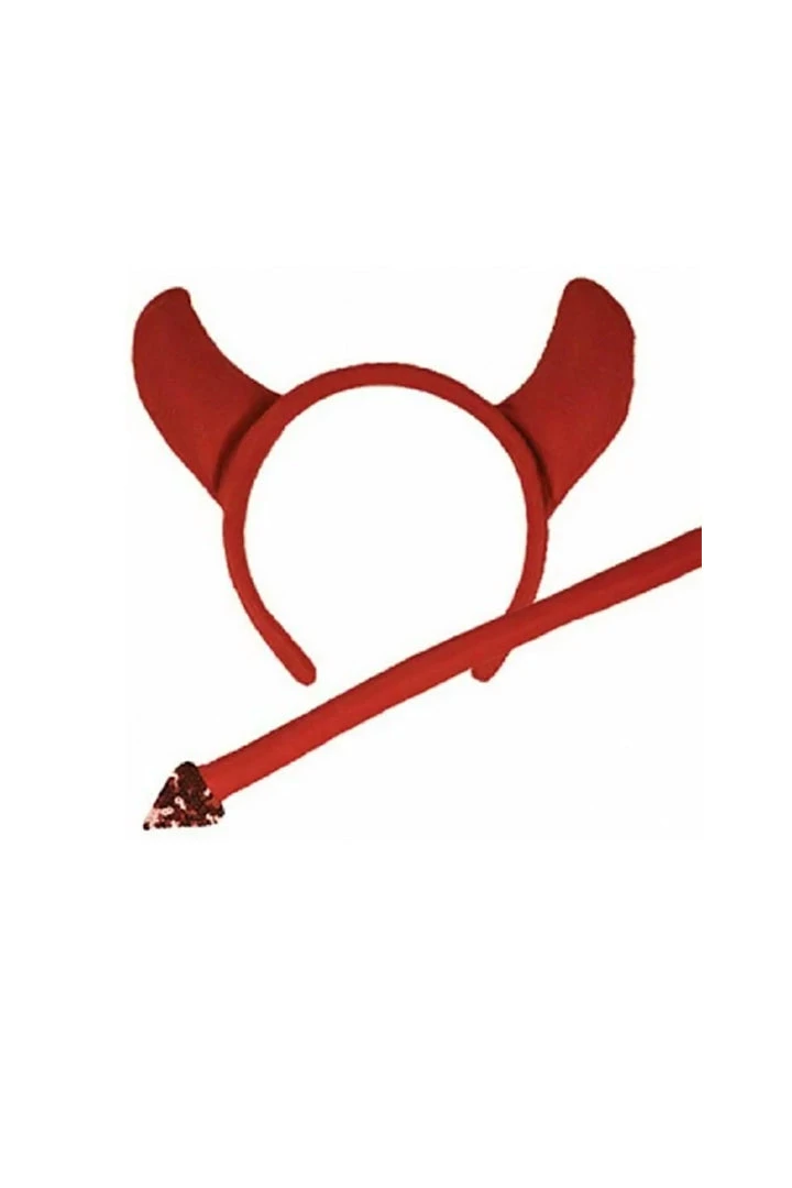 Rubies Costumes Devil Horns & Tail Devil Costume Kit 3 Rubies Costumes Devil Horns & Tail Devil Costume Kit