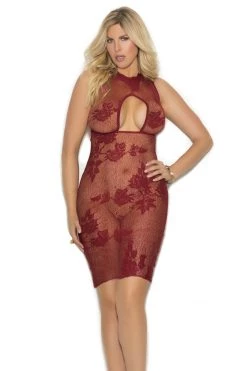 Elegant Moments Lingerie Turning A New Leaf Burgundy Lace Dress 11 Elegant Moments Lingerie Turning A New Leaf Burgundy Lace Dress