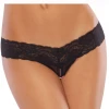 Coquette Peek-A-Boo Satin Bow Panty- Black 1 Coquette Peek-A-Boo Satin Bow Panty- Black