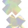 GE Apparel Holographic Double X Nipple Pasties Accessories