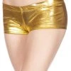 Music Legs Metallic Mini Booty Shorts - Gold Dancewear 1 Music Legs Metallic Mini Booty Shorts - Gold Dancewear