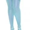 Elegant Moments Turquoise Sheer Thigh High Leggings