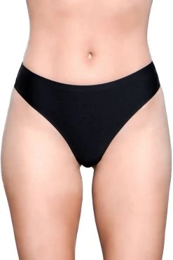 Be Wicked Black Microfiber Thong Panty Lingerie