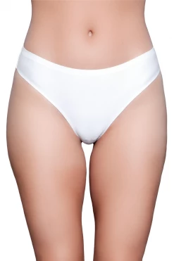 Be Wicked Lingerie White Microfiber Thong Panty