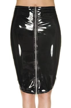 Music Legs Booty Shorts & Bottoms Latex Style Zipper Pencil Skirt