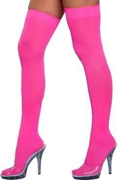 Be Wicked Glow In The Dark & Neon Neon Pink Opaque Thigh Highs