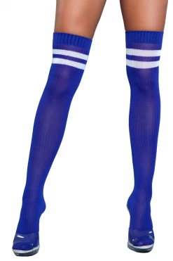 Be Wicked Hosiery Going Pro Blue Thigh Highs