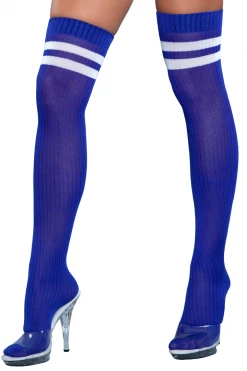 Be Wicked Hosiery Going Pro Blue Thigh Highs