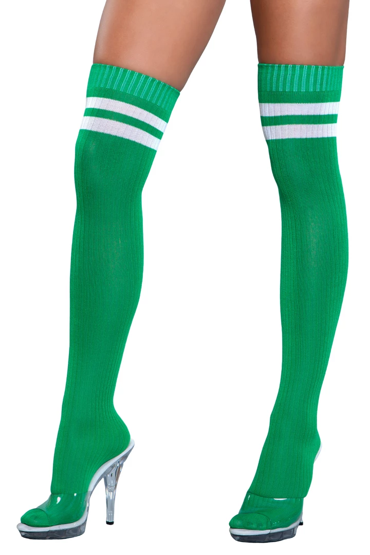 Be Wicked Hosiery Going Pro Green Thigh Highs 4 Be Wicked Hosiery Going Pro Green Thigh Highs