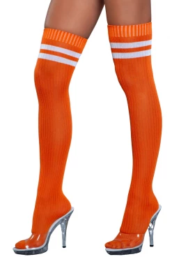 Be Wicked Going Pro Orange Thigh Highs