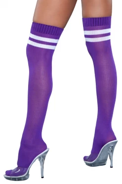 Be Wicked Going Pro Purple Thigh Highs Hosiery