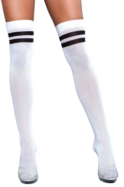 Be Wicked Going Pro White Thigh Highs Hosiery