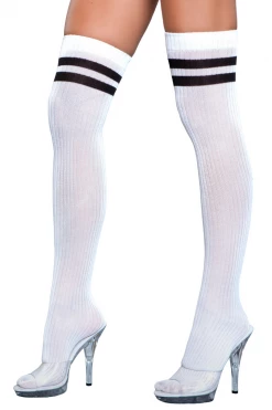 Be Wicked Going Pro White Thigh Highs Hosiery