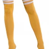 Be Wicked Hosiery Going Pro Yellow Thigh Highs