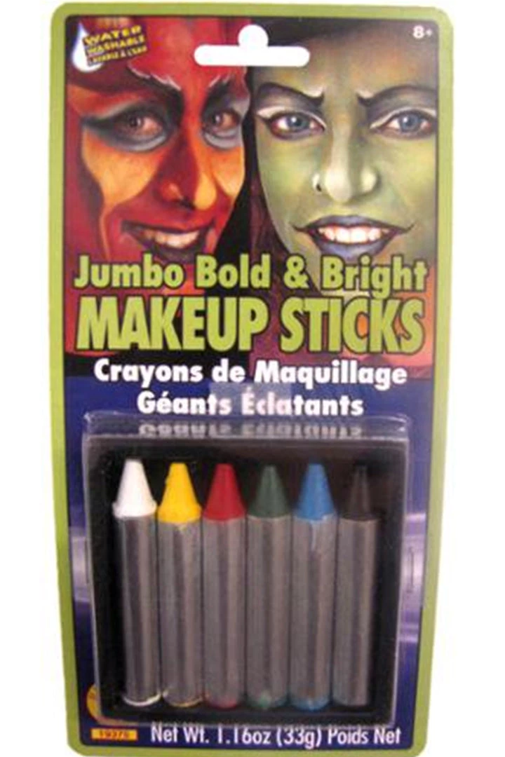 AMSCAN Costumes Jumbo Bold & Bright Costume Makeup Sticks 3 AMSCAN Costumes Jumbo Bold & Bright Costume Makeup Sticks