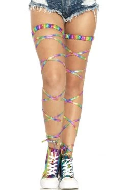 Leg Avenue Rainbow Lamé Leg Wraps