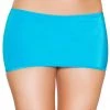 Roma Turquoise Low Rise Mini Skirt