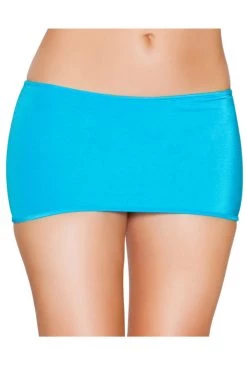 Roma Turquoise Low Rise Mini Skirt