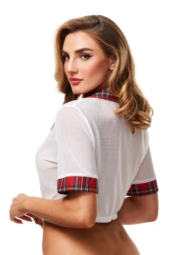 XGEN Red Teacher Pet Schoolgirl Top