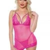 Allure Hot Pink Blush Me Babydoll & G-string Lingerie 2 Allure Hot Pink Blush Me Babydoll & G-string Lingerie