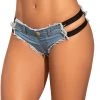 Mapale Dancewear Blue Micro Mini Shorts 2 Mapale Dancewear Blue Micro Mini Shorts