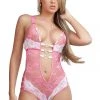 G World Intimates Pink Love Play & Tease Teddy
