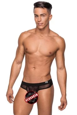 Magic Silk Black Hose Thong Male Thongs