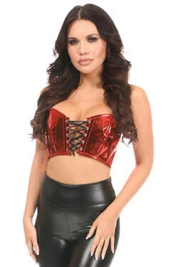 Daisy Corsets Lavish Red Metallic Lace-Up Short Bustier Top* 5 Daisy Corsets Lavish Red Metallic Lace-Up Short Bustier Top*