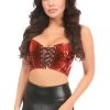 Daisy Corsets Lavish Red Metallic Lace-Up Short Bustier Top* 2 Daisy Corsets Lavish Red Metallic Lace-Up Short Bustier Top*