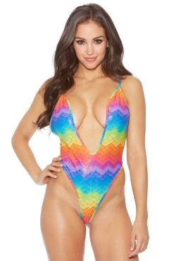 BodyShotz Shimmer Skin Mermaid Thong Monokini