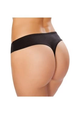 Roma Black Low Cut Extreme Low Booty Shorts