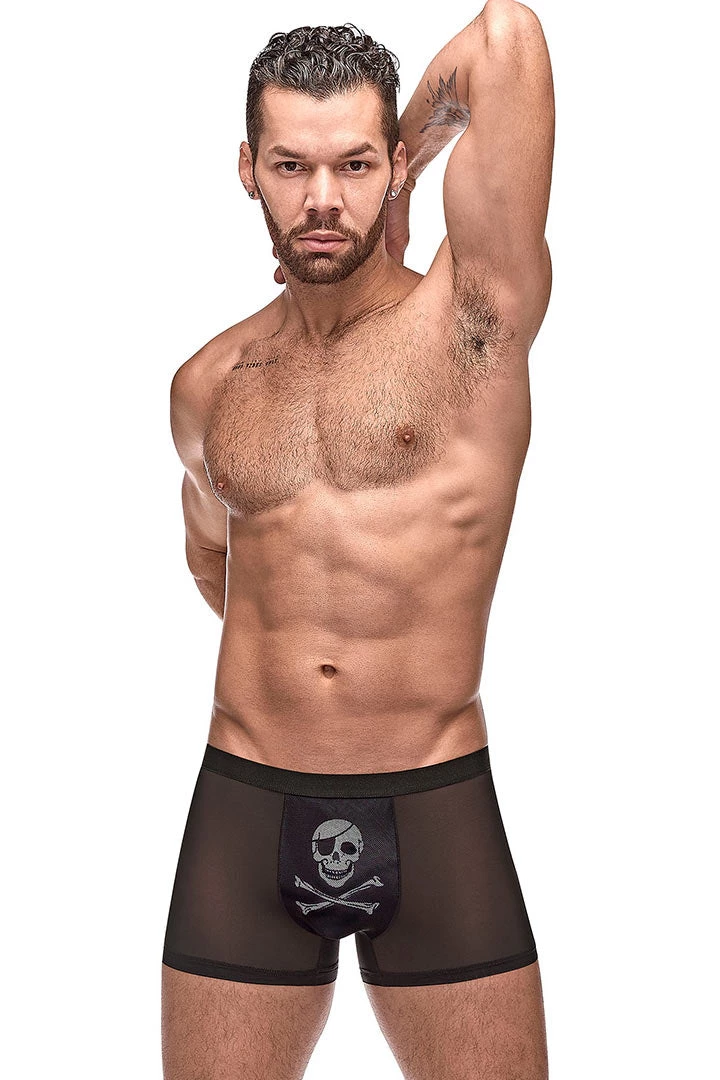 Magic Silk Black Private Screening Pouch Short-Skull Lingerie 3 Magic Silk Black Private Screening Pouch Short-Skull Lingerie