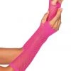 Leg Avenue Neon Pink Triangle Net Fingerless Gloves Accessories