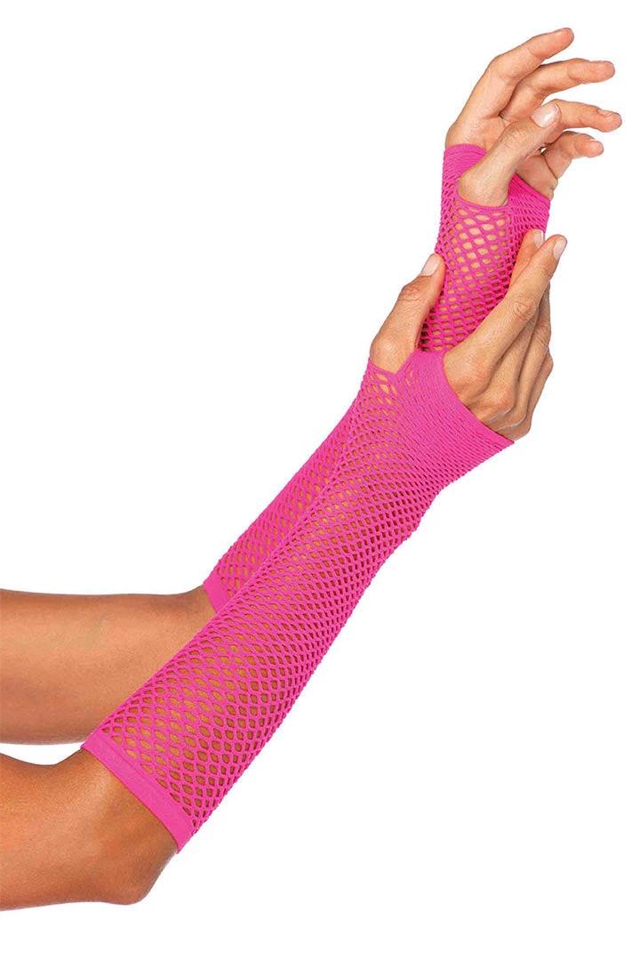 Leg Avenue Neon Pink Triangle Net Fingerless Gloves Accessories 3 Leg Avenue Neon Pink Triangle Net Fingerless Gloves Accessories
