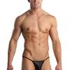 Magic Silk Black Euro Male Spandex Pouch G String Male Thongs