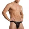 Magic Silk Male Thongs Stretch Lace Black Bong Thong