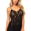 Leg Avenue Black Rose Lace Flair Chemise