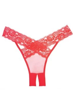 Allure Lingerie Red Desire Crotchless Panty